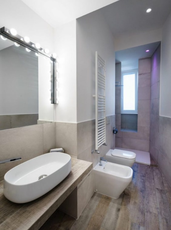 Bagno rivestito fino a 120 centimetri